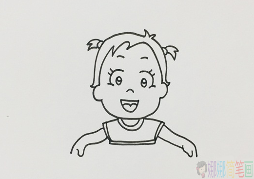 简单的女孩子人物简笔画