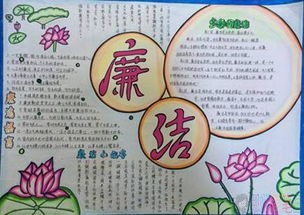 简单好画的廉洁手抄报