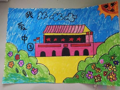 我爱祖国主题儿童画图片