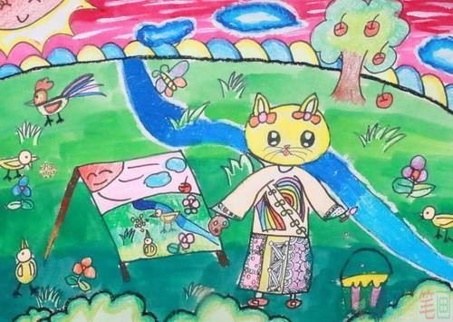 祖国壮美山河儿童画