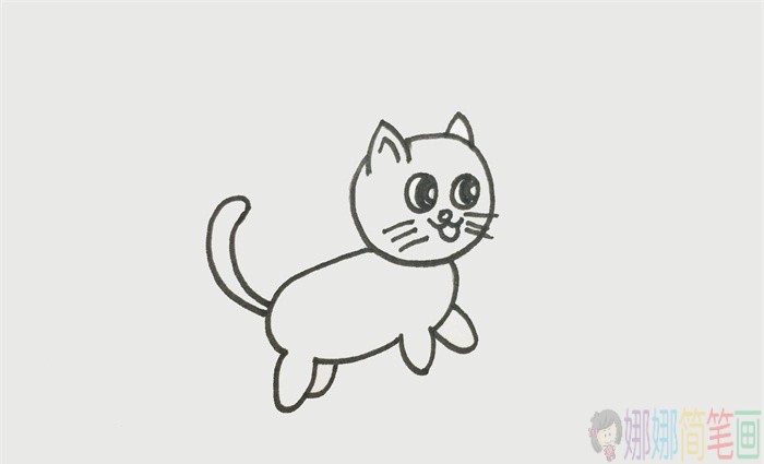 猫捉老鼠简笔画