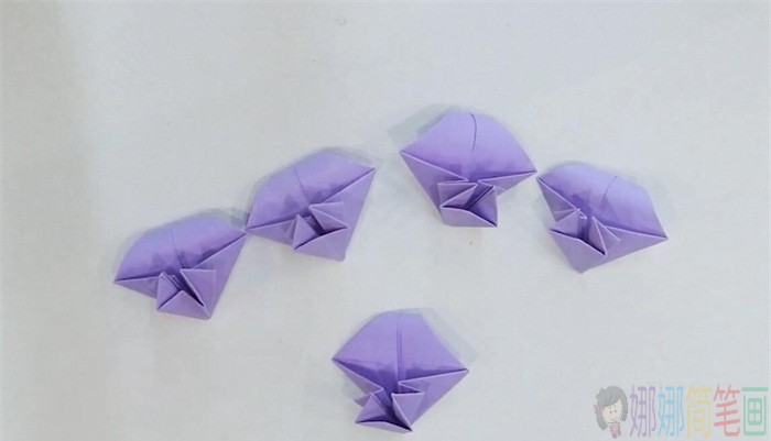 紫色花朵折纸大全图解