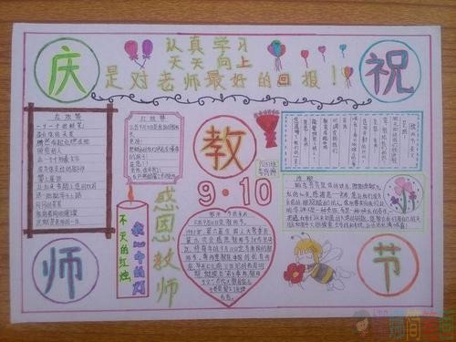 小学生感恩教师节手抄报