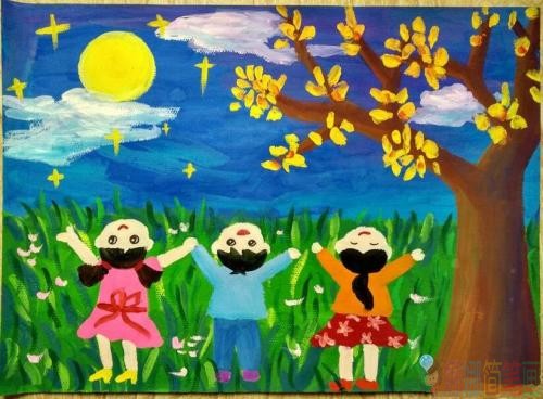 中秋节儿童绘画作品大全