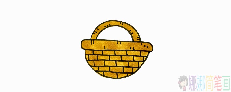 竹篮简笔画