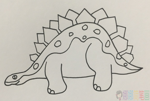 剑龙儿童画,剑龙怎么画