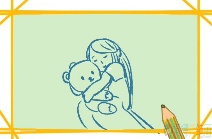 睡觉的可爱女生简笔画