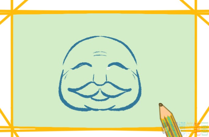 重阳节老爷爷简笔画画法