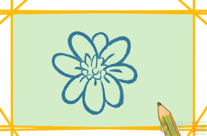 漂亮的白色花朵简笔画画法