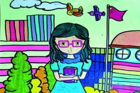 感恩教师节小学生绘画作品