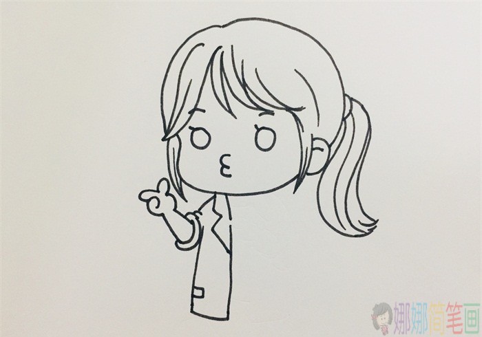 俏丽可爱的女医生简笔画