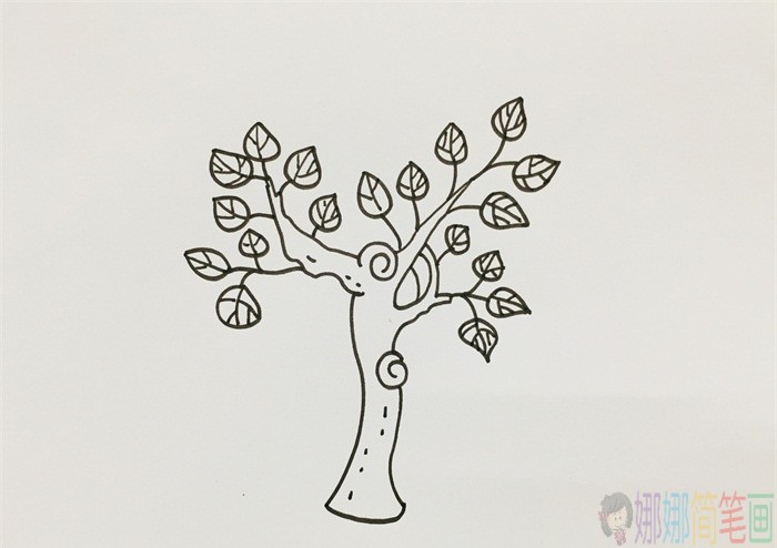 大树简笔画,树木儿童画
