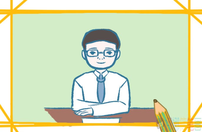 男老师简笔画,老师的画法