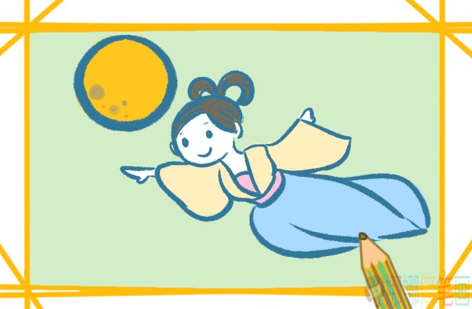 中秋节嫦娥简笔画