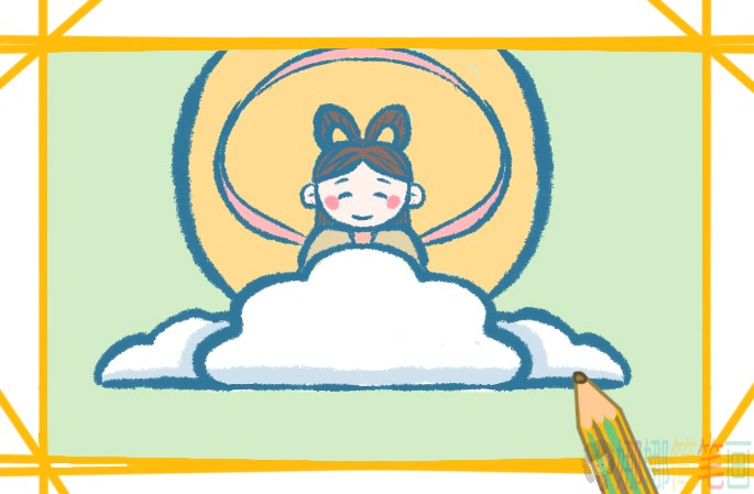 中秋节嫦娥怎么画,嫦娥简笔画