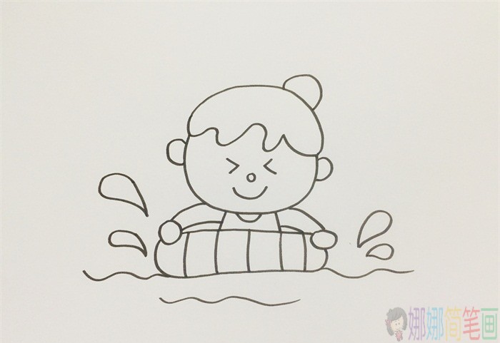 游泳简笔画