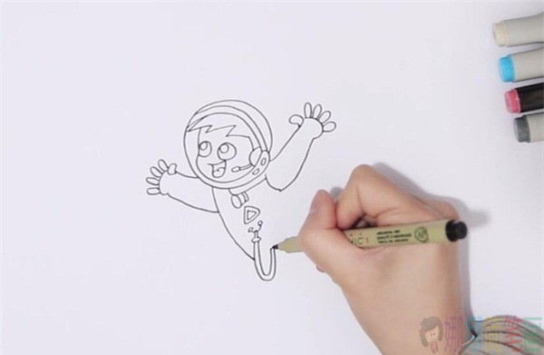 航天宇航员简笔画