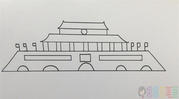 天安门儿童简笔画