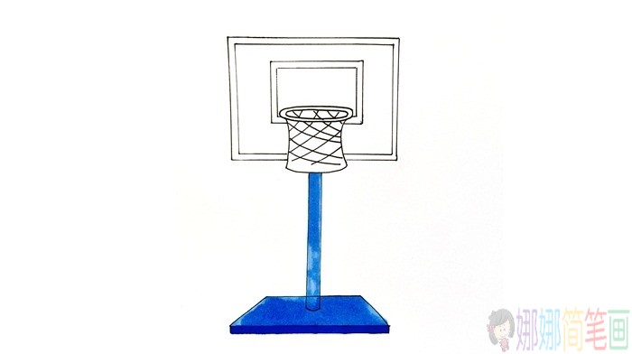 篮球架简笔画,篮球架怎么画