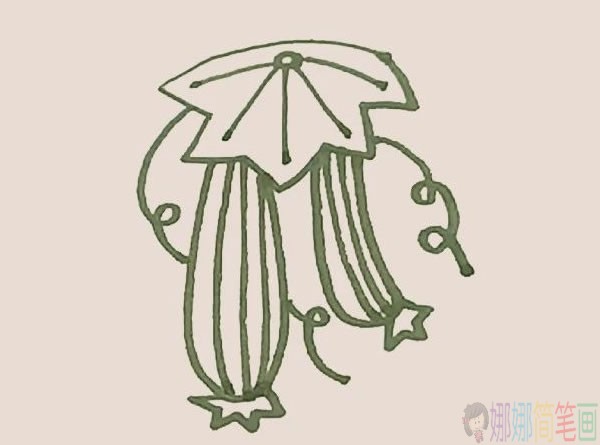 丝瓜简笔画,丝瓜少儿简笔画