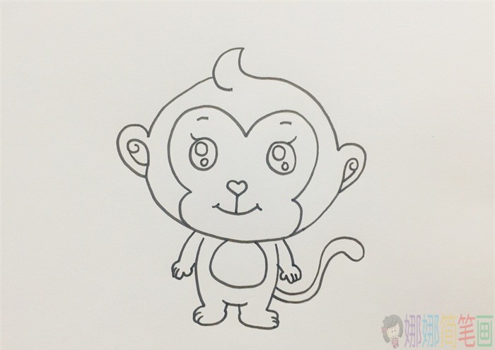 金丝猴动物简笔画