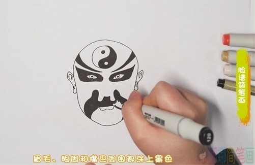 脸谱简笔画画法