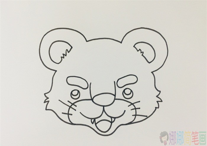 小老虎简笔画,老虎儿童画怎么画