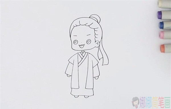 许仙简笔画,神话人物简笔画
