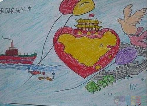 关于国庆节的儿童绘画