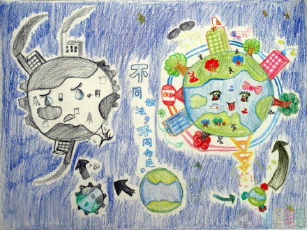 垃圾分类儿童画作品图片