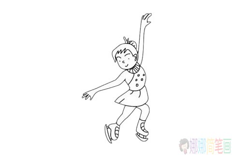 冬奥会花样滑冰运动员简笔画