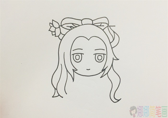 Q版貂蝉简笔画画法步骤
