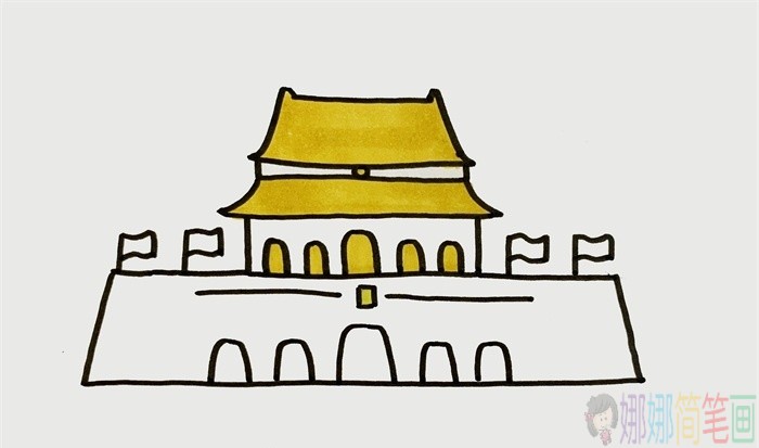 天安门简笔画,天安门怎么画