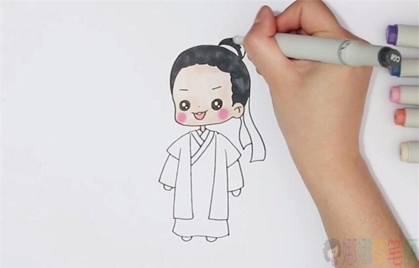 许仙简笔画,神话人物简笔画