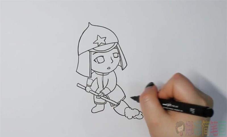 保尔柯察金简笔画,钢铁是怎样炼成的简笔画
