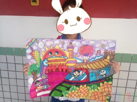 关于国庆的儿童画优秀作品