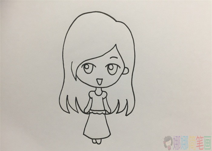 漂亮的姐姐简笔画