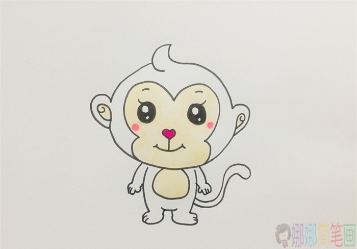金丝猴动物简笔画