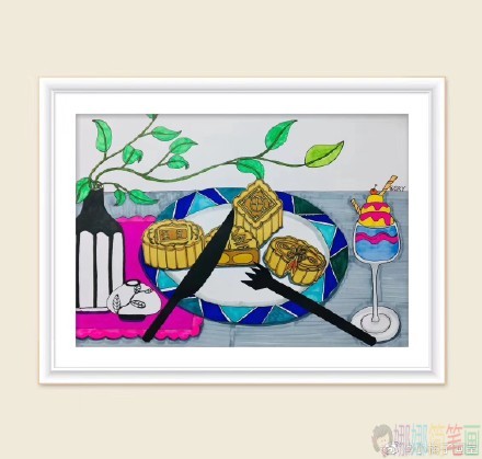 中秋节少儿绘画优秀作品