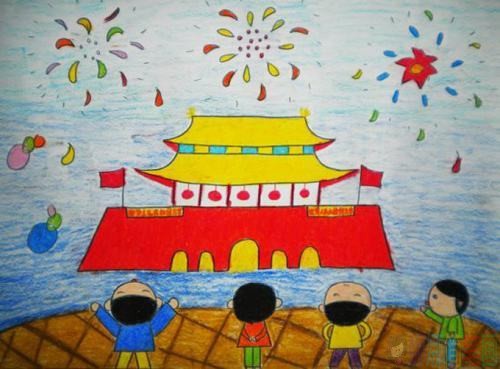 国庆节幼儿绘画范画