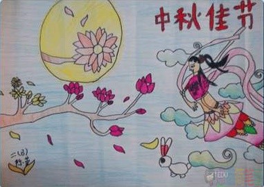 中秋节主题幼儿绘画作品