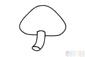 蘑菇怎么画,蘑菇儿童画