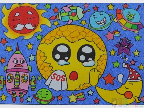 保护环境幼儿绘画作品