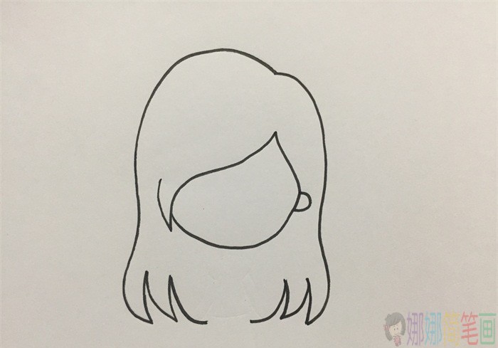 漂亮的姐姐简笔画