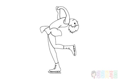 冬奥会花样滑冰运动员简笔画