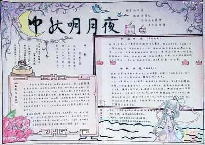 中秋节学生手抄报图片模板
