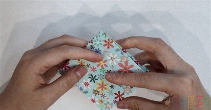 漂亮的花盆手工折纸步骤图