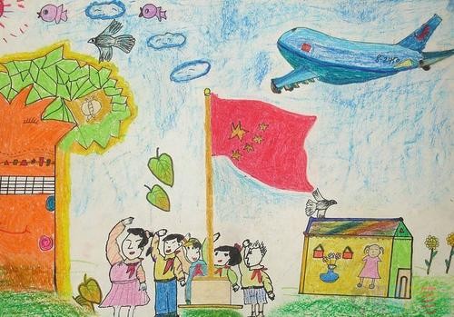 向英雄致敬儿童画