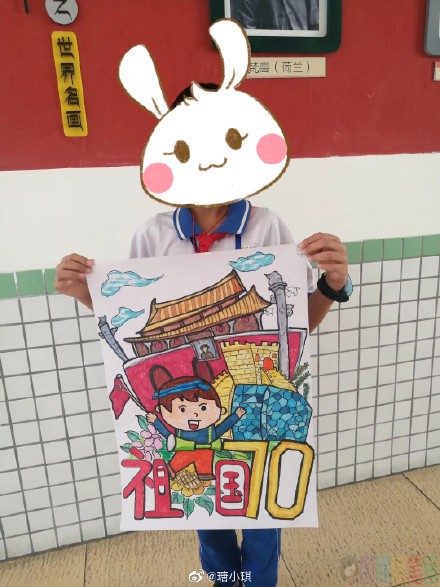 关于国庆的儿童画优秀作品