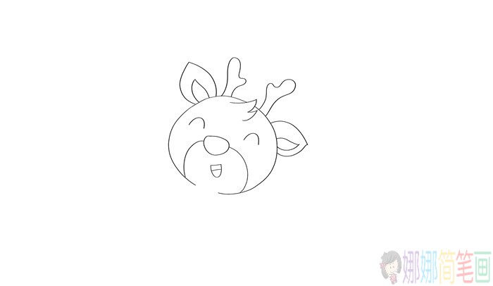 可爱的梅花鹿简笔画画法